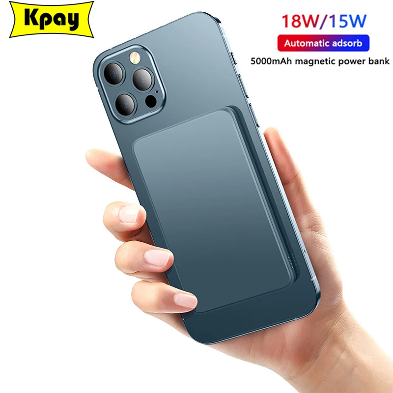 

Portable 10000mAh Digital Display Macsafe Power Bank Magnetic Wireless Powerbank For iPhone 15 14 13 12 Pro Max Spare Battery