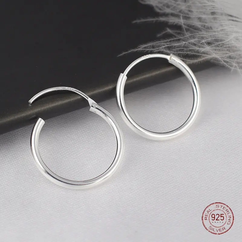 

Женские серьги-кольца из серебра 925 пробы, в Корейском стиле