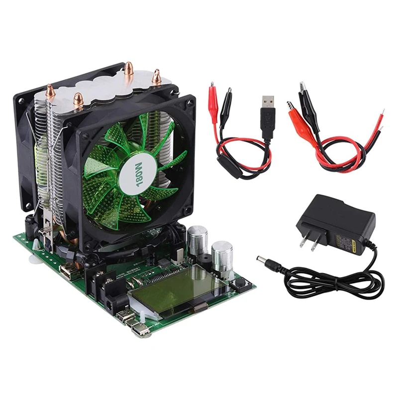 

180W Constant Current Electronic USB Load Tester 200V 20A Current Battery Capacity Tester Module 100-240V US Plug