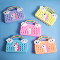 pop its fidget toys popits press unicorn bag rodent control pioneer wallet bags coin purse diagonal silicone tote for girls