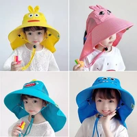 children bucket sun hats summer wide brim neck guard adjustable kids boys girls outdoor travel beach cap for children 3 12 years