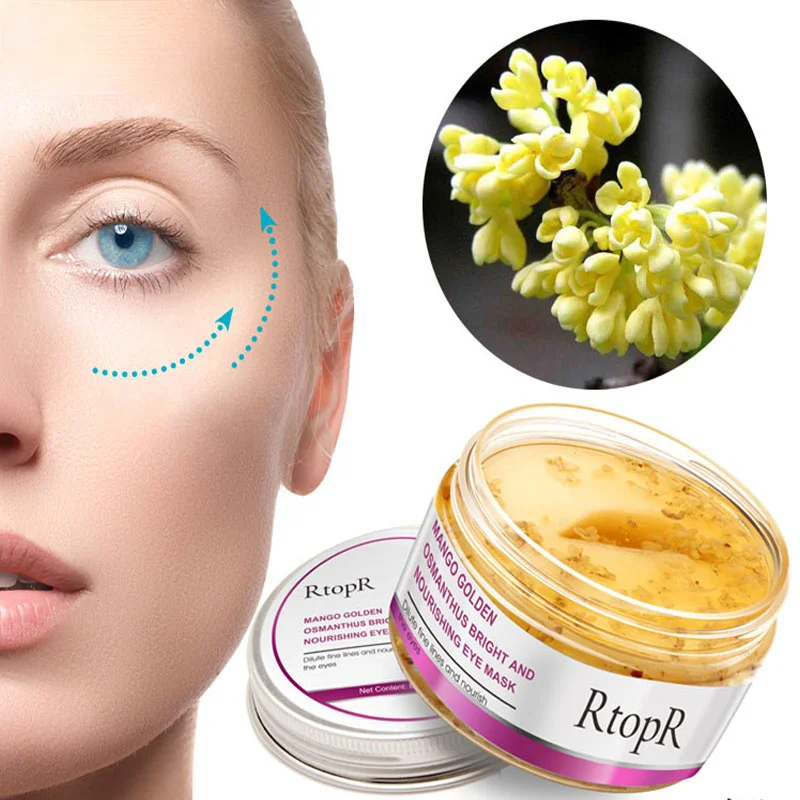 

40Pcs/Box Eye Mask Mango Golden Osmanthus Bright Nourishing Skin Care Remove Dark Circles Anti Age Bag Eye Wrinkle Skin Care