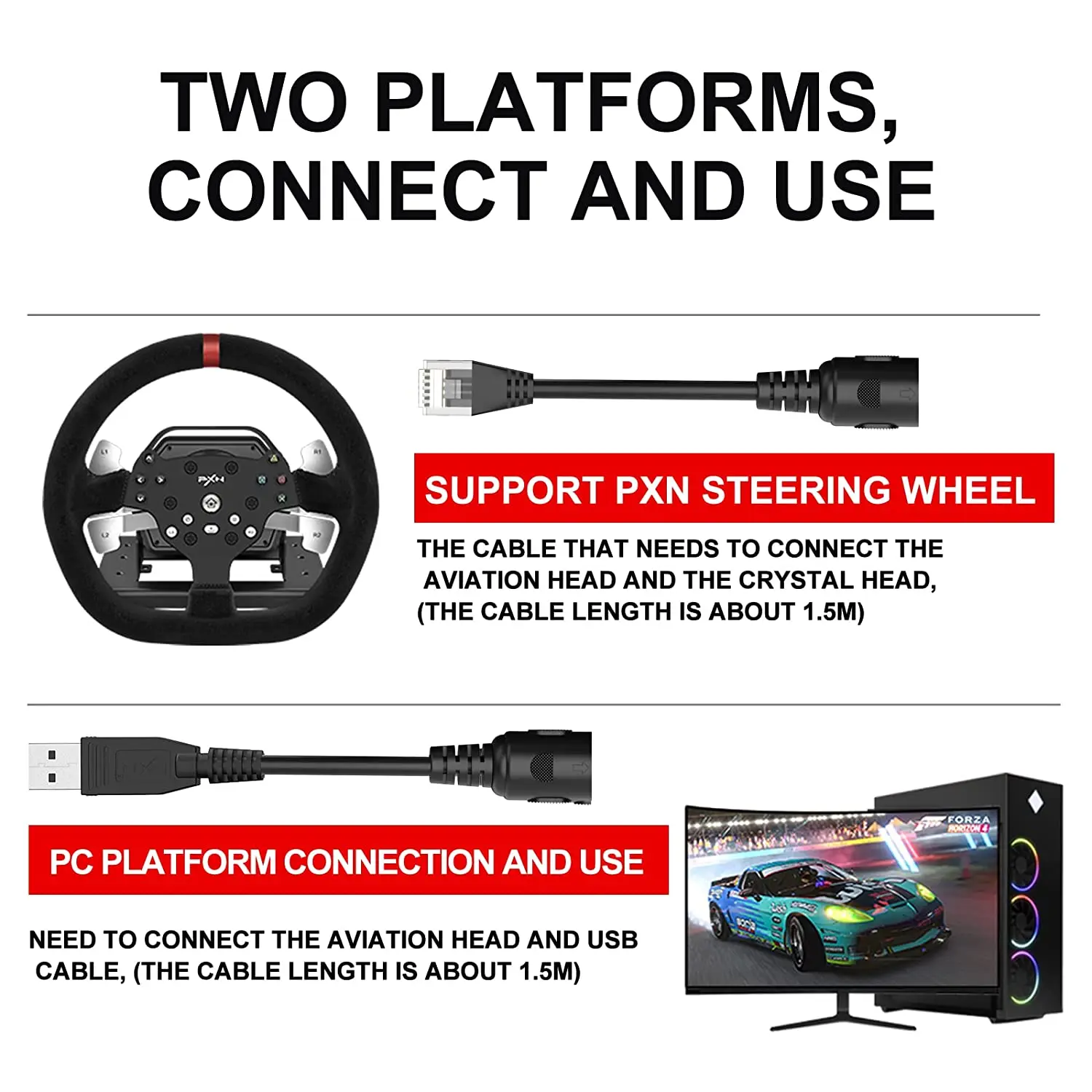 PXN Racing Steering Wheel Gear Shifter PXN-A7 for V10,V9,V900,V3,V12 Gaming Simulator Steering Wheel For PC Windows 7/8/10/11 images - 6