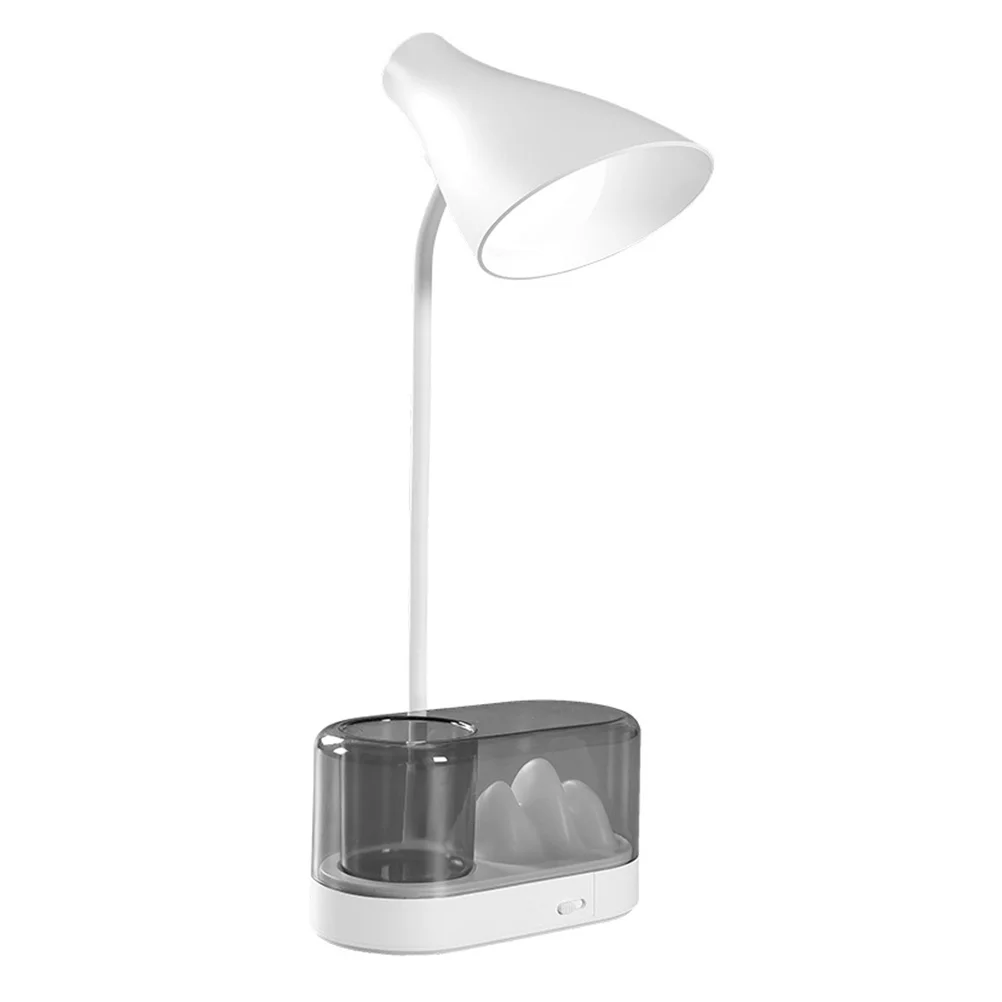 

1 Set USB Rechargeable Table Lamp Reading Desk Lamp with Pen Holder Eye-caring Lamp
