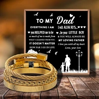 son to my dad luxury 3pcsset stainless steel bracelet hip hop men jewelry roman number for men