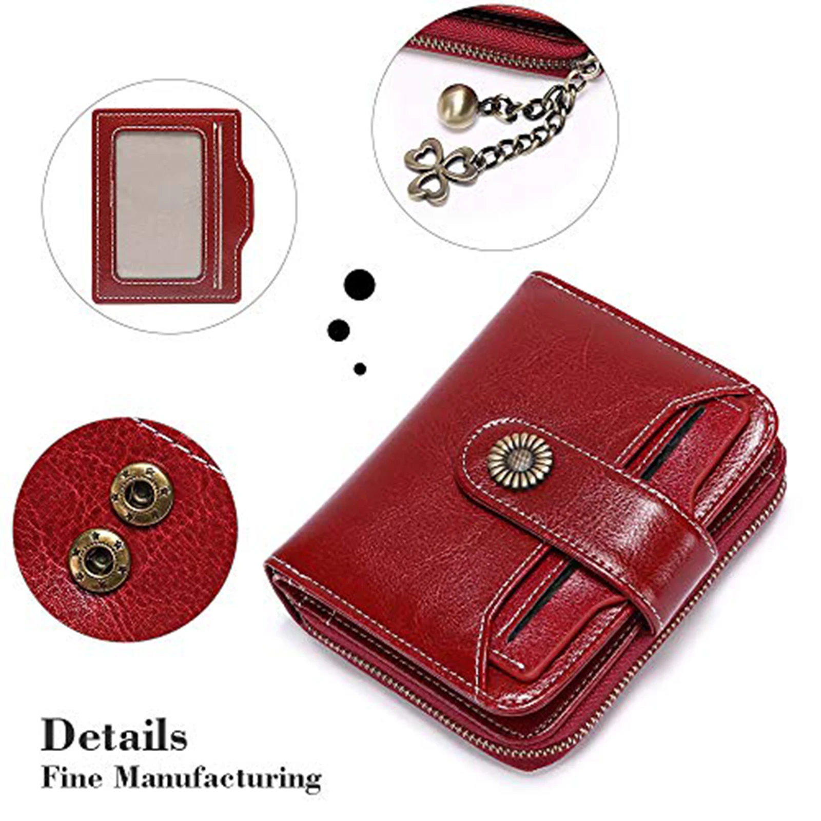 Luxury Women's Wallet Short Leather Wallet Women Coin Purse Card Holder Money Clip Ladies Wallets Small Female Pocket