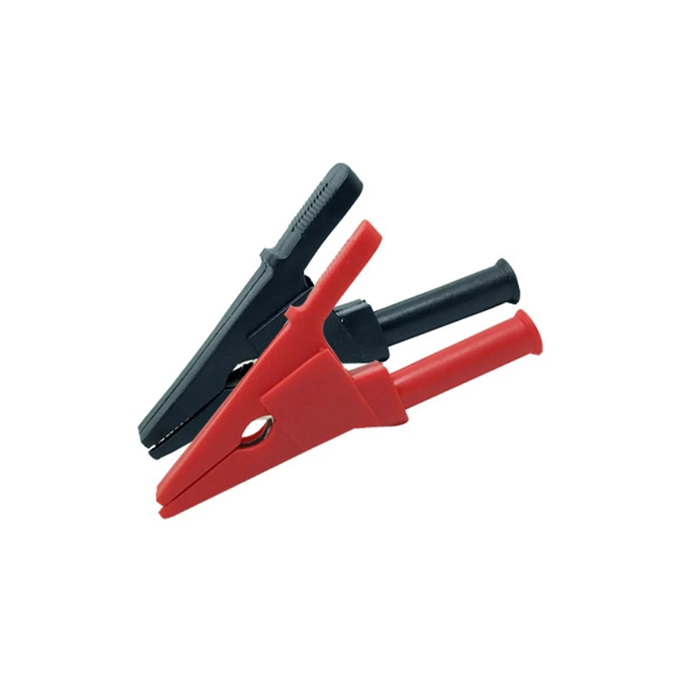 

Alligator Test Clip 20mm Opening Alligator Clip for Banana Plug 4mm Multimeter Pen Cable Probes Crocodile Clip with Full Cover