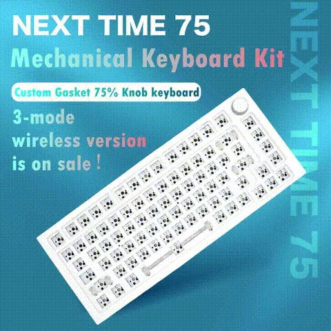 

NextTime 75 Hot Swap Keyboard Kit 82 Key RGB Light BT5.0+2.4Ghz 3Pin/5Pin for Cherry Gateron Kailh Knob Mechanical Pcb Keyboards