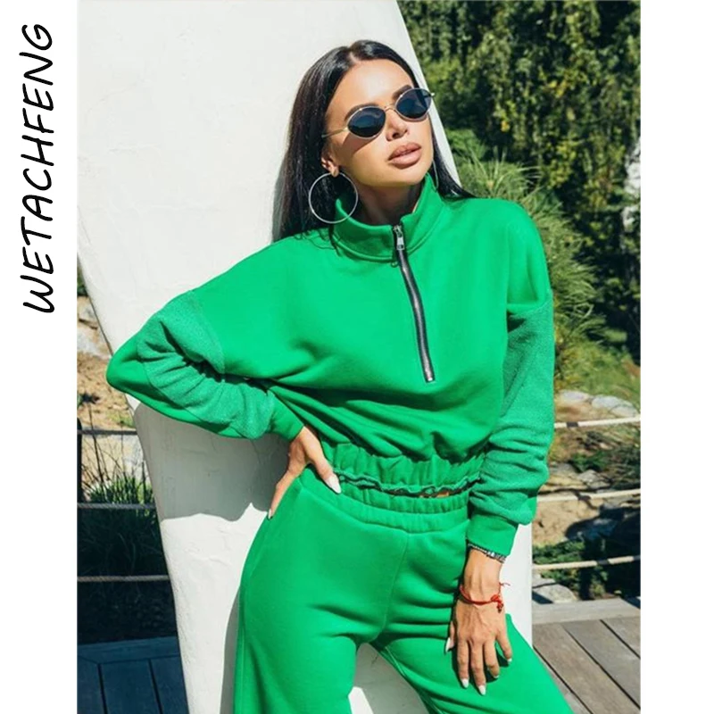 

Women's Tracksuit Solid Fleece Oversized Hoodie Sweatshirts And Long Pants Two Piece Sets Winter Warm Sprotswear Outfits Clothes