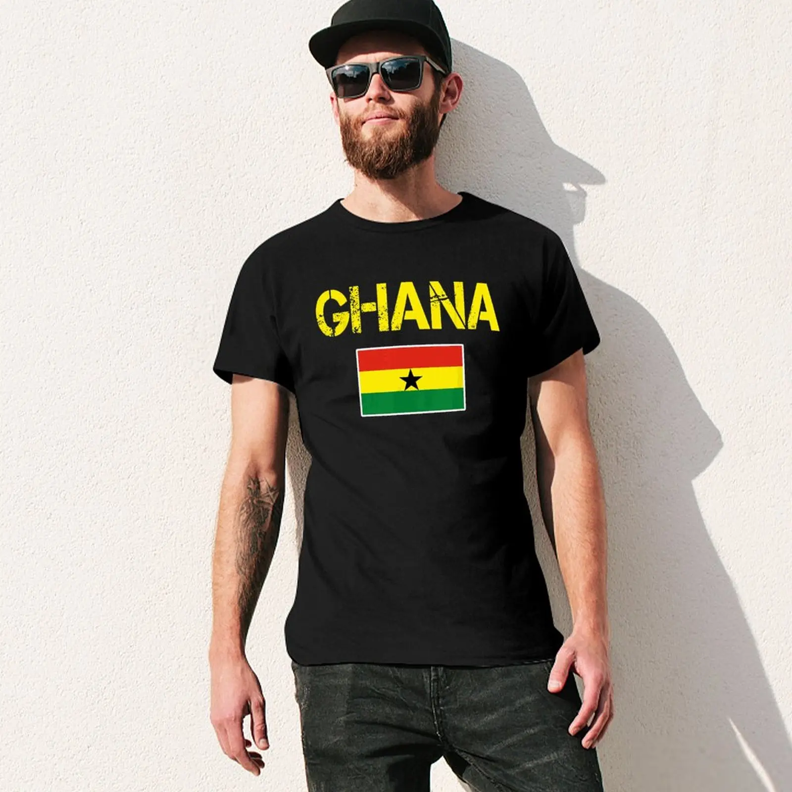 More Design Ghana Flag Ghanaian Men Tshirt Tees T-Shirt O-neck T Shirts Women Boys Clothing 100% Cotton