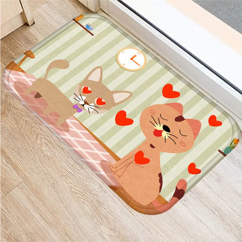 

Мультяшный Кот с рисунком Модный рисунок для гостиной искусственное фойе для спальни входной дверной коврик напольный коврик