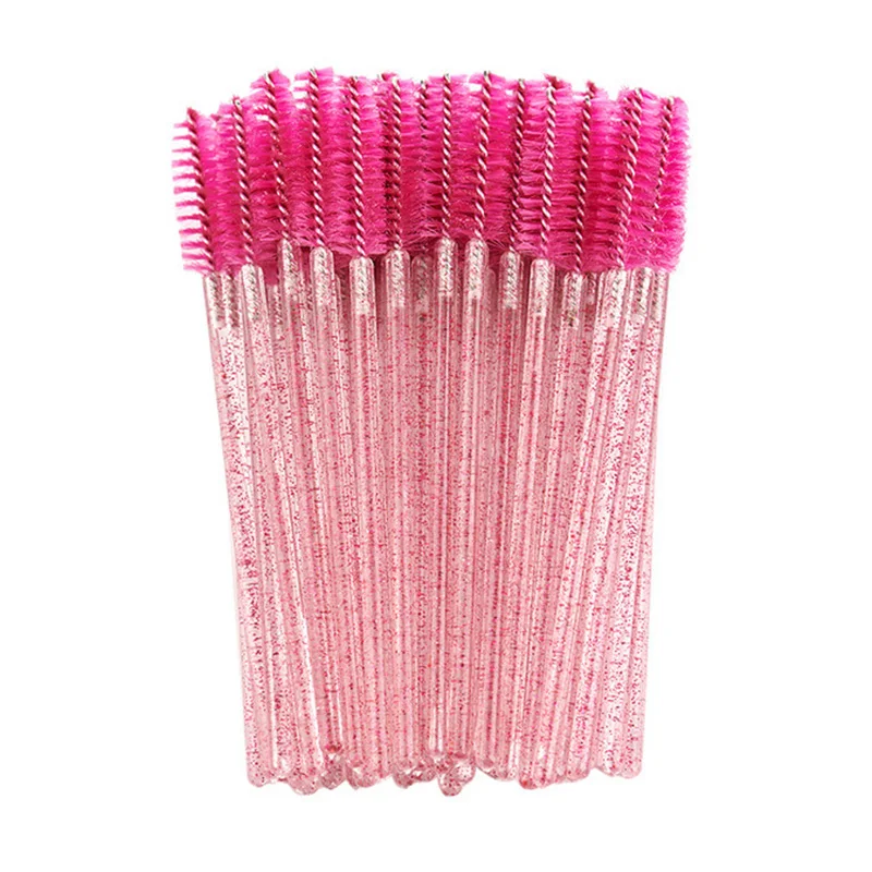

50 Pcs Disposable Crystal Eyelash Brush Mascara Wands Applicator Diamond Eye Lash Brushes Eyelash Extension Women Makeup Tools