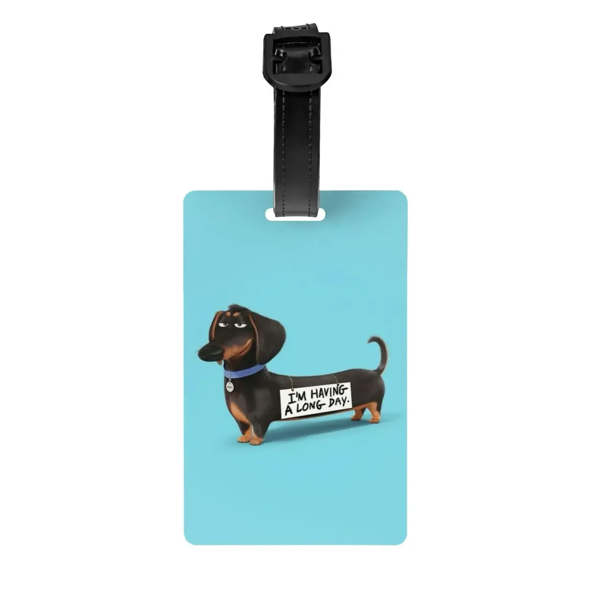 

Kawaii Dachshund Luggage Tag Wiener Badger Sausage Dog Suitcase Baggage Privacy Cover ID Label