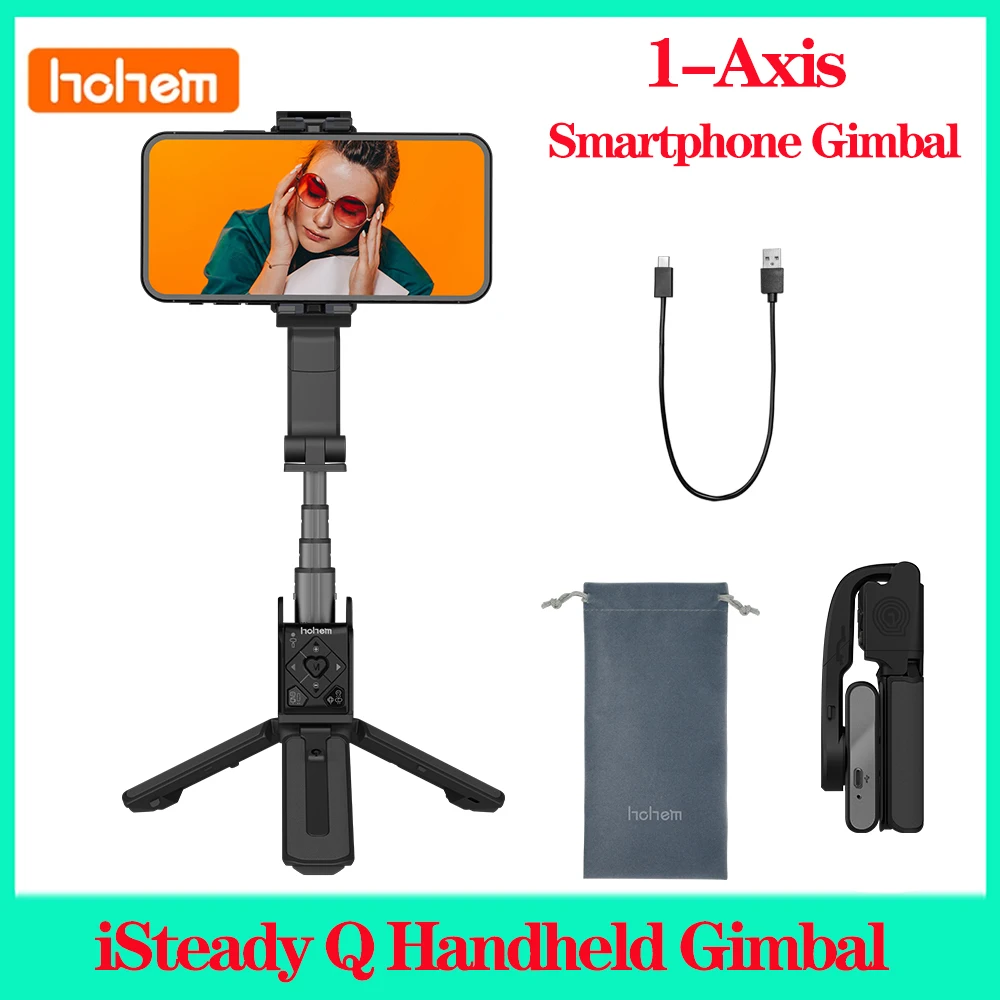 Hohem iSteady Q Handheld Smartphone Stabilizer 360 Degree Adjustable Selfie Stick Rod for iPhone 11 pro max Xs 12 X Samsung