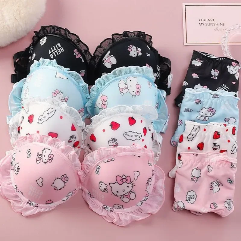 Sanrio Hello Kitty женский комплект нижнего белья с милым рисунком розового цвета уютные