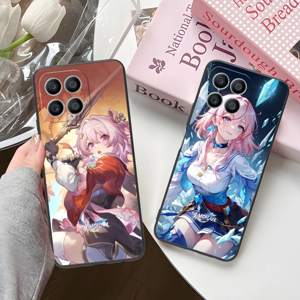 Honkai Star Rail March 7th Mobile Phone Case for Huawei Honor 90 80 70 60 50 30 20 10 9 8 7 Pro S SE Lite 5G Black Cover Shell