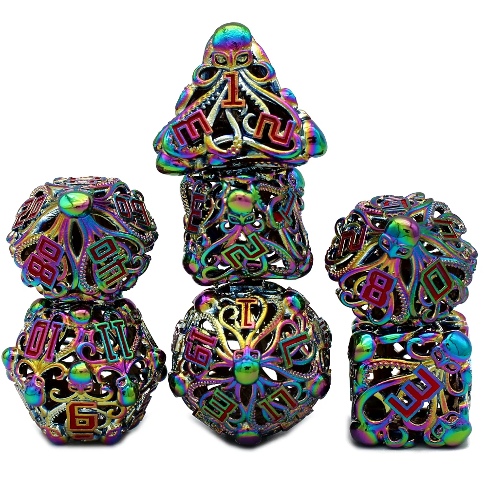 2022 полые металлические кости осьминог новый стиль D &amp 7 шт. игральные DND набор