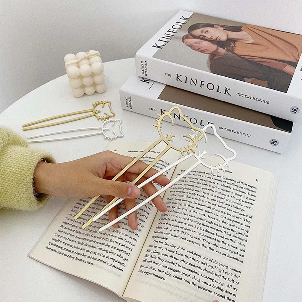 Темпераментная Милая женская матовая металлическая заколка для волос с зубцами