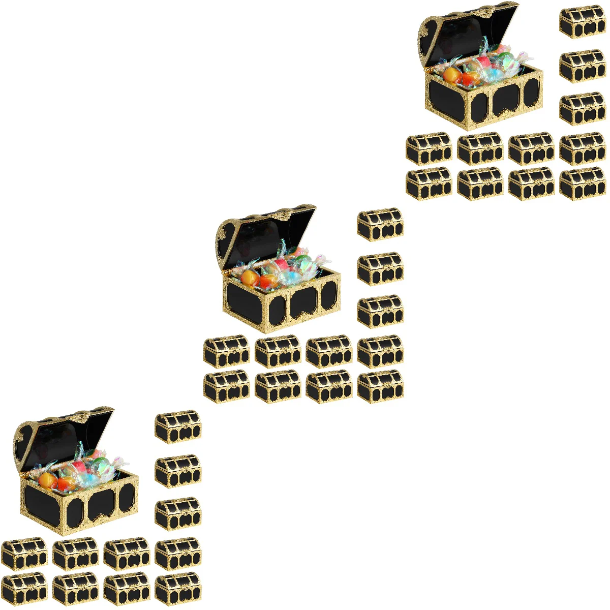 

36 шт., пиратские сундуки для хранения конфет