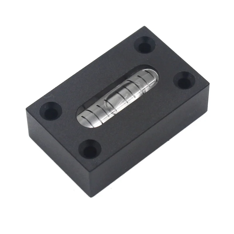 

Portable Small Square Spirit Level Bubble Black Plate Ampoules Bulb Size 32x20x10mm 1Piece