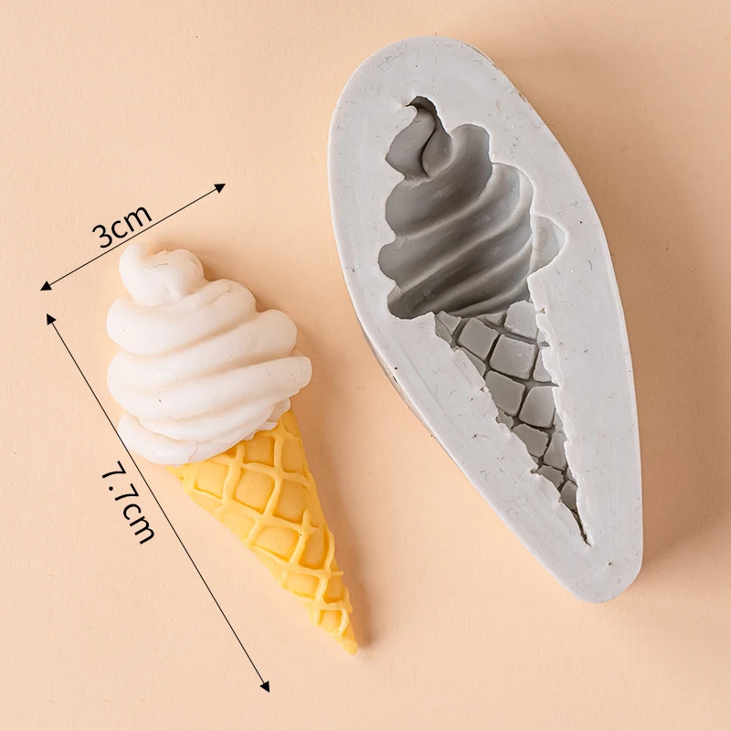 

Cakelove 1Pcs Ice cream household chocolate fondant silicone mold Children's Favors birthday cake decoration ornaments plug-in