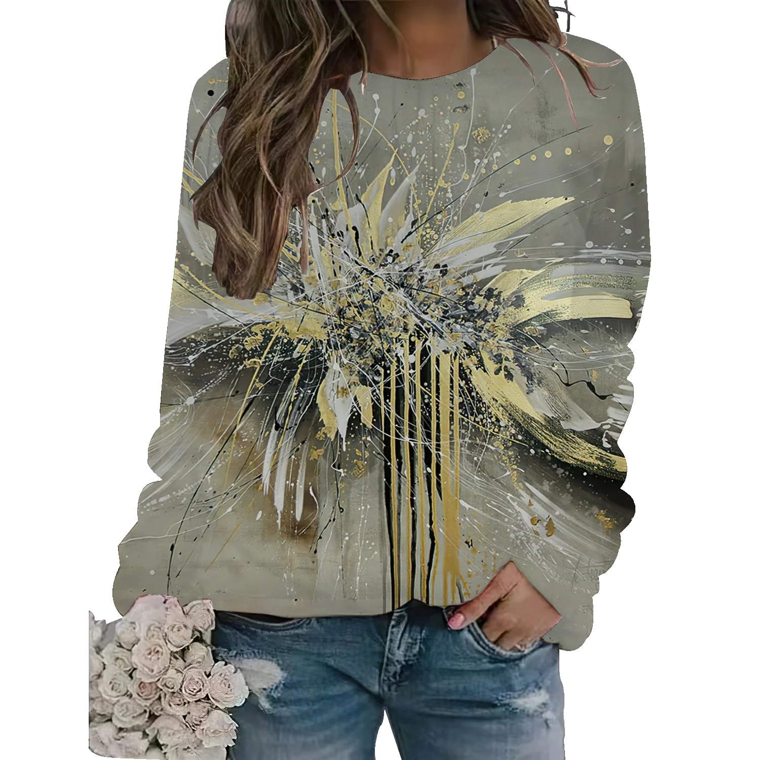 

Свитер без косточек, женская одежда для пар на весну, осень и зиму 2022, Корейская версия, Свободный Тонкий Топ с круглым вырезом, куртка