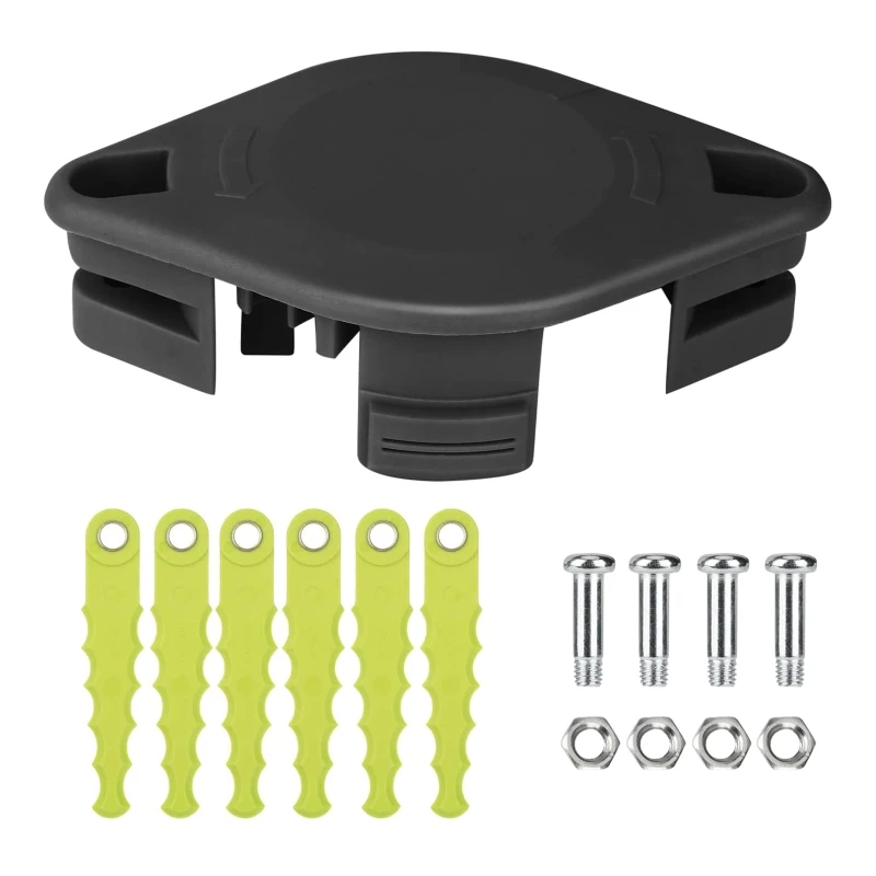 

Компактная Улучшенная головка для удаления сорняков, комплект запасных частей для триммера с лезвиями, совместима с долговечными аккумуляторами 18 В, 24 В и 40 в