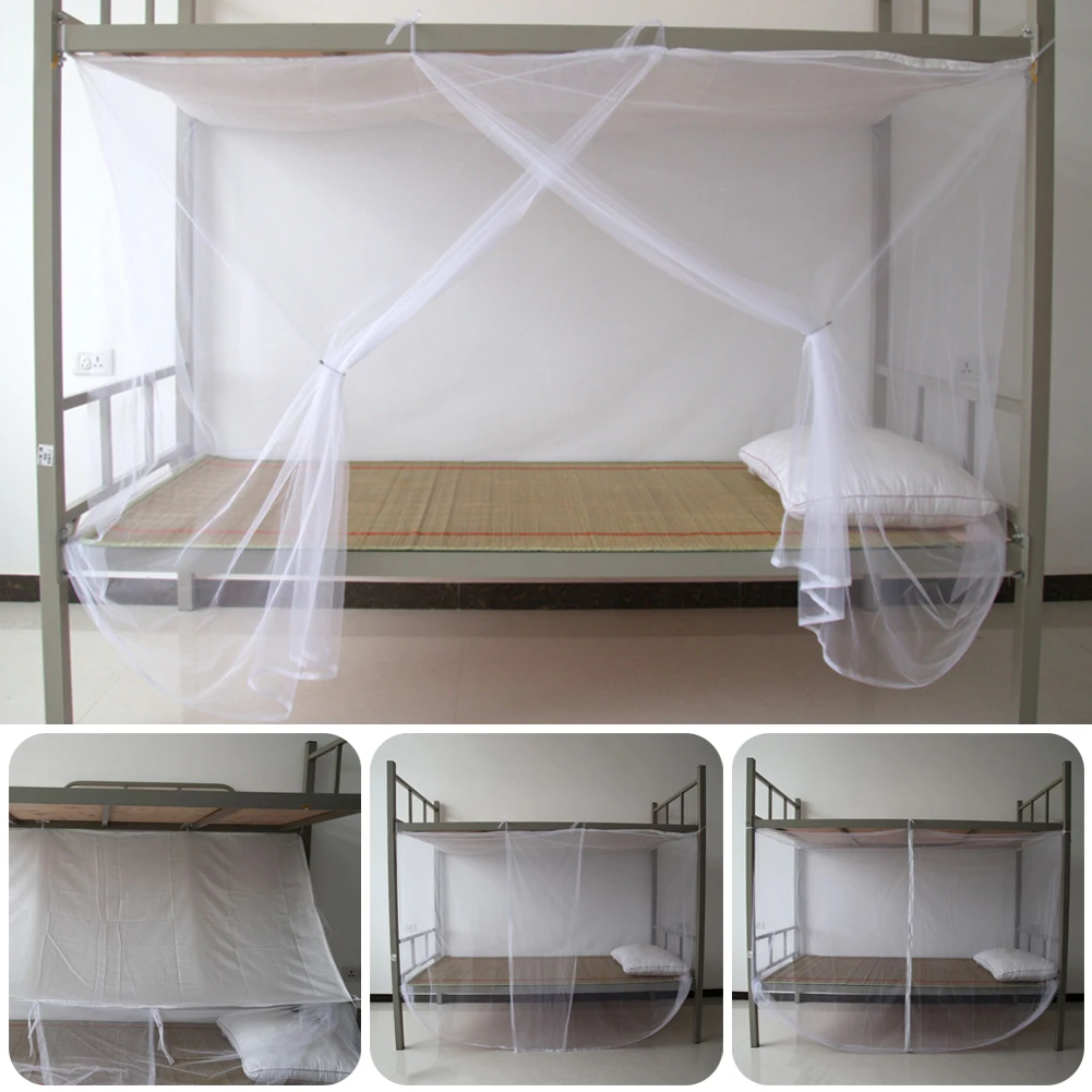 Mosquito Net Fly Screen Bed Canopy Bunk Bed Square Tie Net Insect Shield For Home And Travel Good Air Circulation Mosquito Net