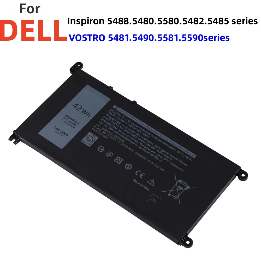 

Аккумулятор 5480 мАч 5580 в для Inspiron5488 5482 5585 5590 5593 с интеллектуальным защитным чипом не повредит компьютер