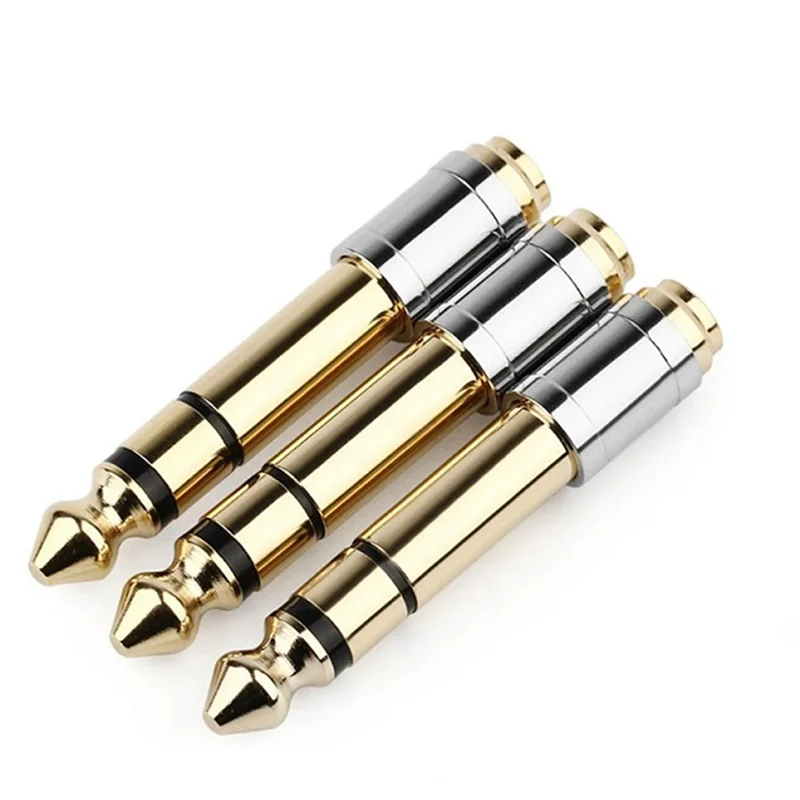 

5Pcs 6.35mm to 3.5mm Converters 1/4 Inch Male 1/8 Inch Female 6.35 to 3.5 Jack Headphone Audio Adapter Connector Plug