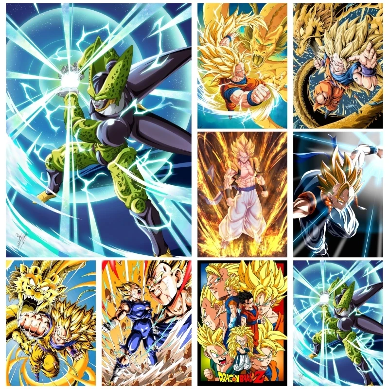 

Printed Poster Dragon Ball Canvas Kakarotto Painting Cell Picture Mural Japanese Manga Boy Bedroom Kids Gifts Home Decoration