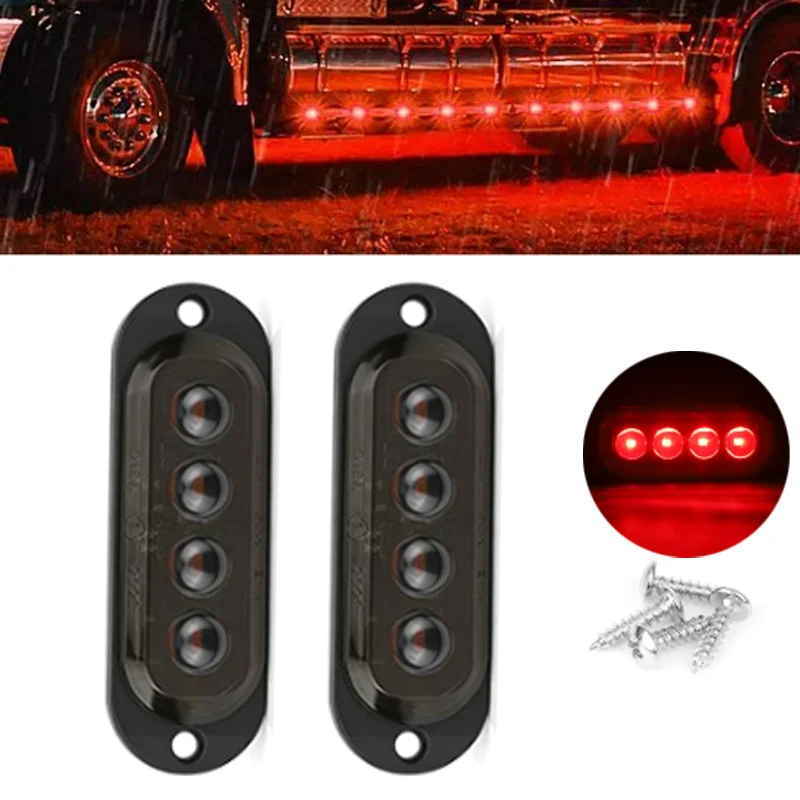 

Светодиодный индикатор бокового габаритного фонаря грузовика, задние фонари для автомобиля, автобуса, внедорожника, грузового прицепа, автофургона, сигнальные огни 12 В 24 В