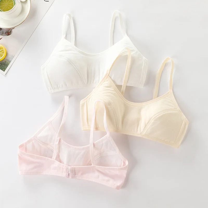 

Bra for Teenage Girls Kids Underwear Cotton Sling Breathable Non-steel Comfortable Bras 14years Old Brasiel Para Ninas