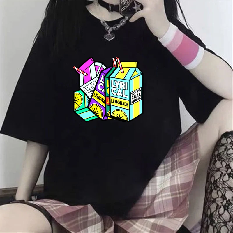 

Lyrical Lemonade Real Music Printed Tshirt Women Men Cotton Short Sleeve Casual T Shirt Unisex Streetwear Tee Shirt Women's Tops