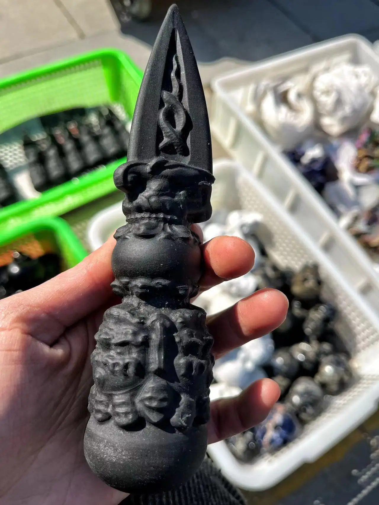 

Selling new natural obsidian quartz hand-carved the magic pestle for dropping the magic