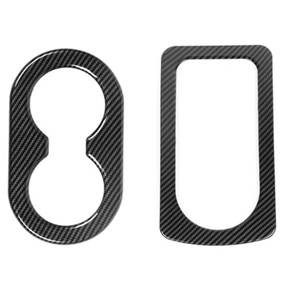 

Rear Cup Holder Cover Trim Decor Ring for Dodge Ram 2010 2011 2012 2013 2014 2015 2016 2017 (Carbon fiber pattern)