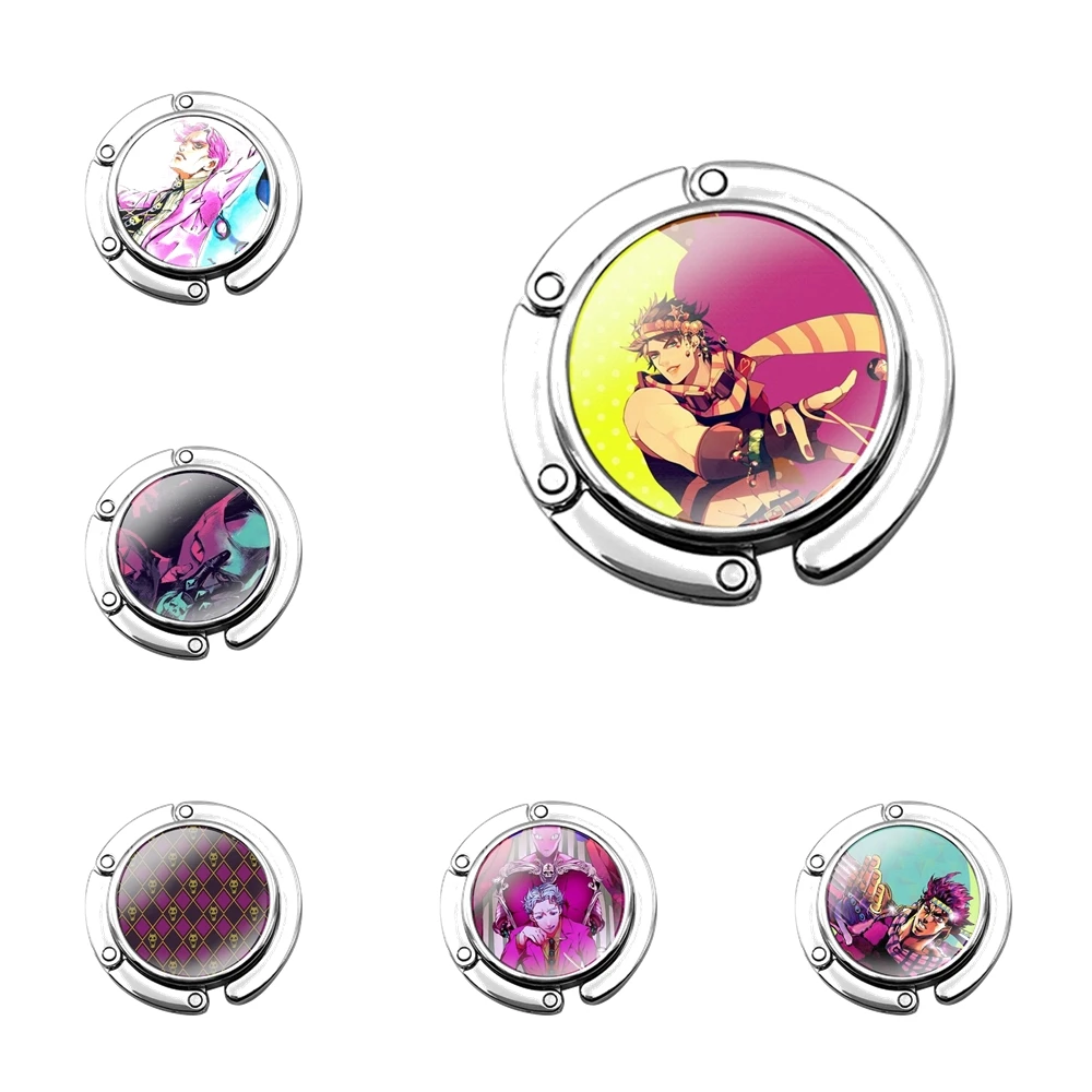 

Модный складной крючок для кошелька с героями мультфильмов, Кира йошикаге, Killer Queen, JoJo, Женская настольная сумка, складной декоративный крючок для хранения