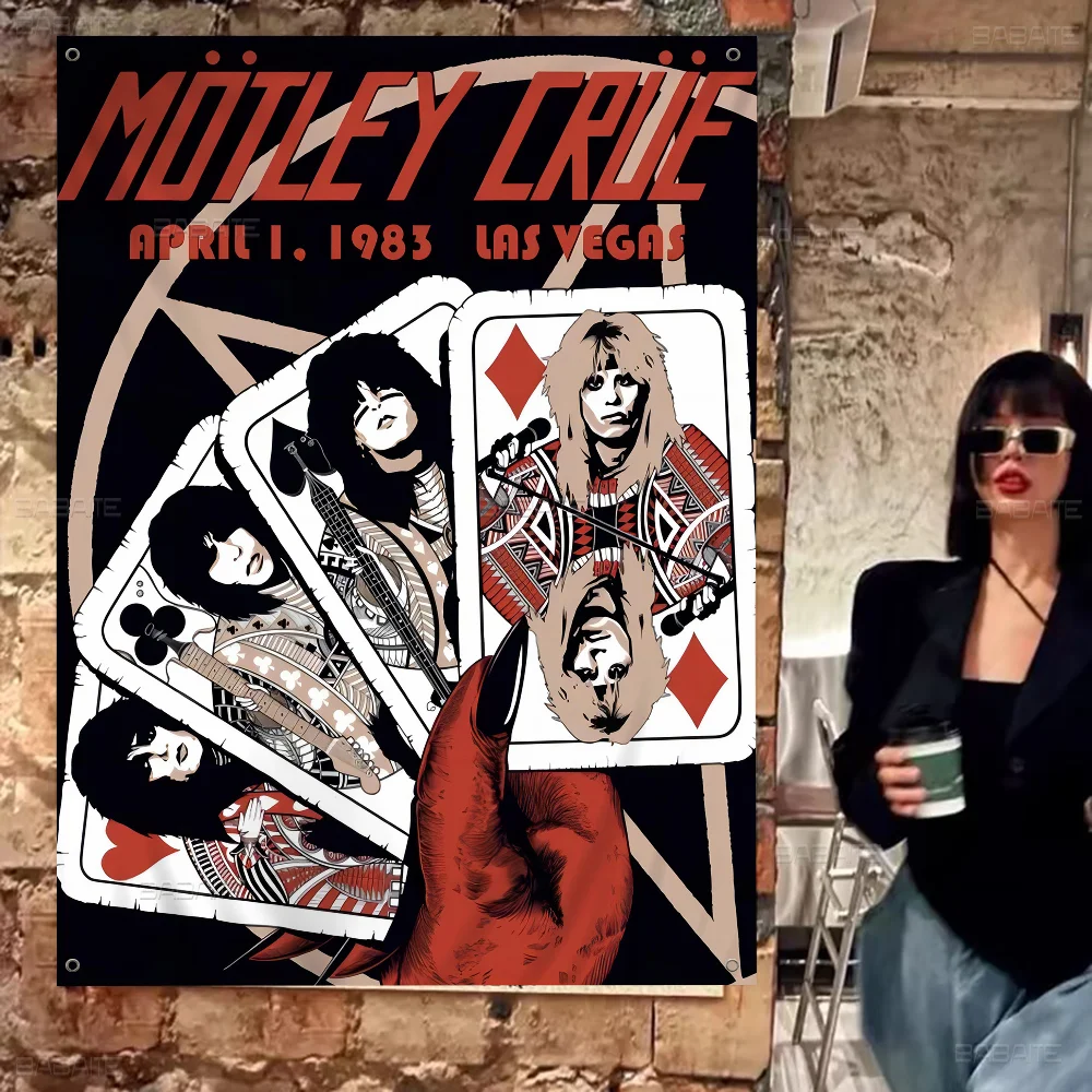 Motley C-crues Рок DIY Флаг Для Семейной Группы Фото Гостиная Домашний Декор Общежития