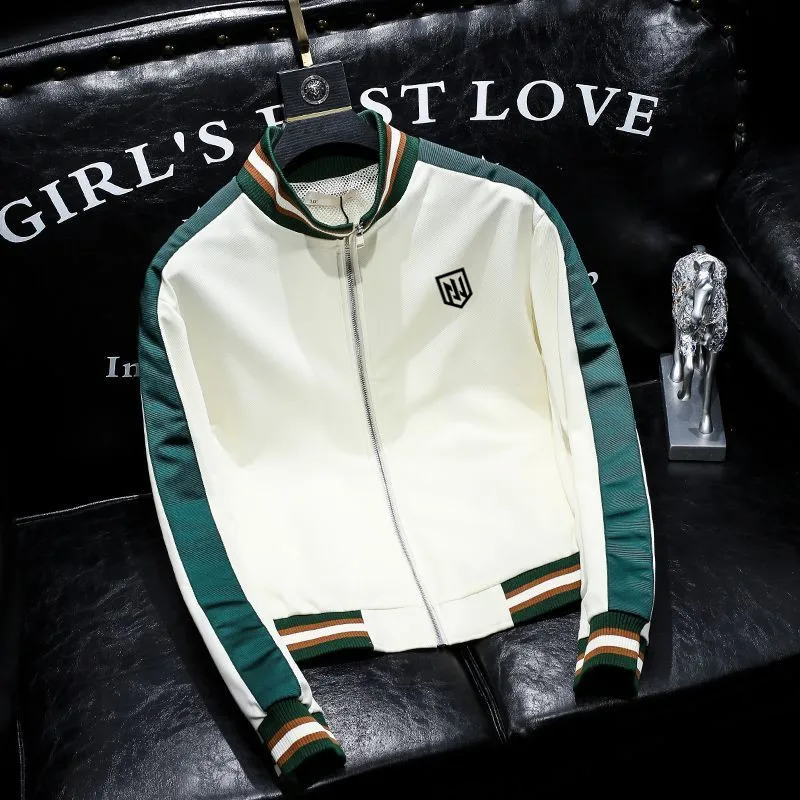 2022 New Men's Golf Clothing Golf Jackets Men Sport Stand Collar Zipper Coats Horse Men Fashion Casual Bomber Jacket
