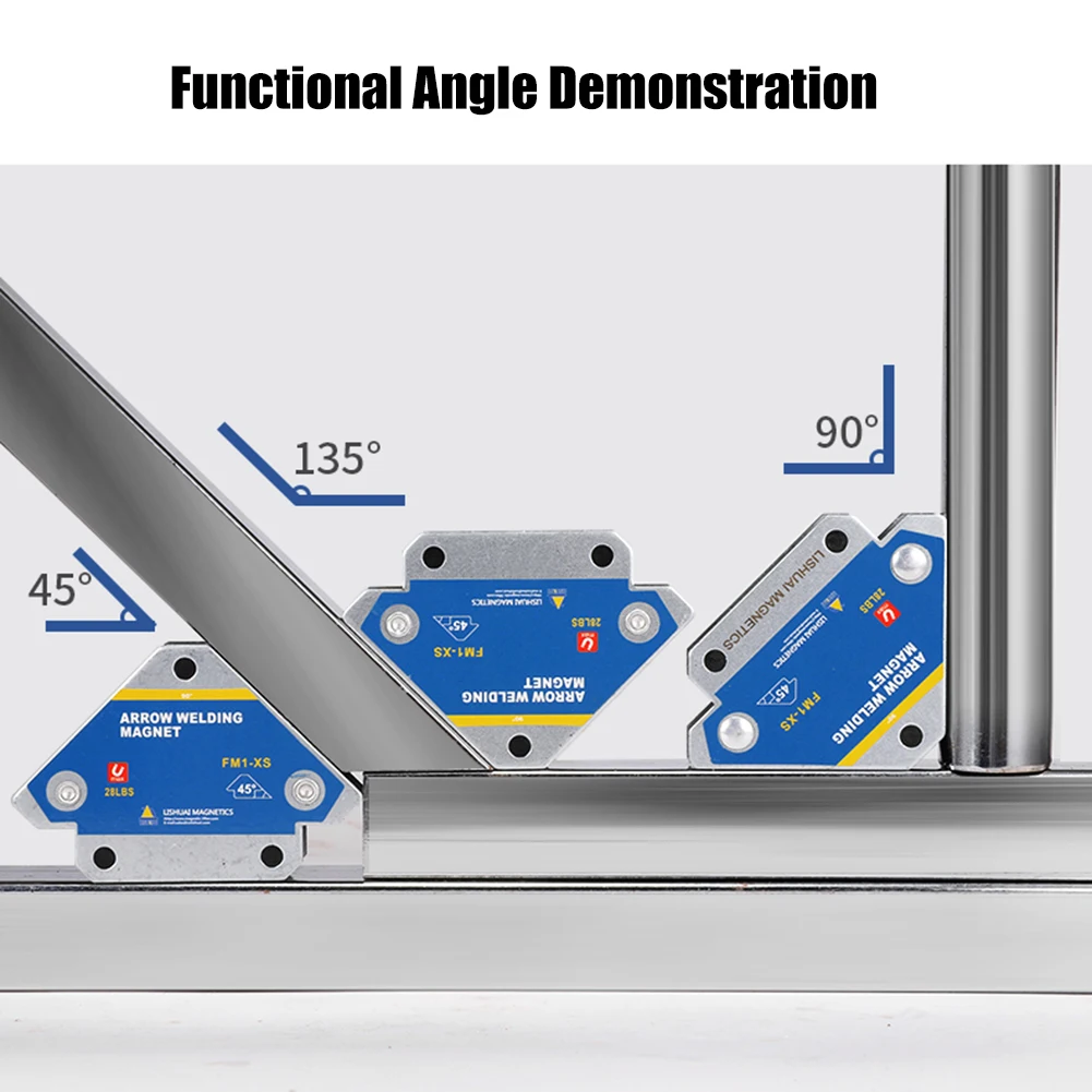 

4pcs/set 28LBS Magnetic Welding Holders Multi-angle Solder Arrow Magnet Weld Fixer Positioner Ferrite Auxiliary Locator Tools