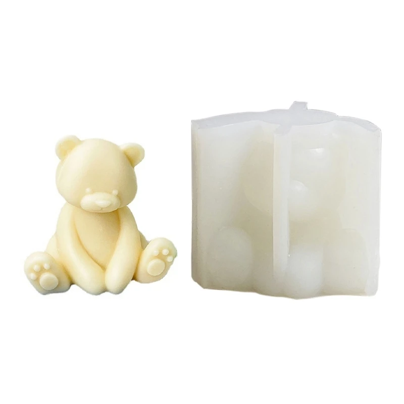 

3D Big Bear Epoxy Mold Sitting Bear Silicone Resin Mould DIY Baking Mould