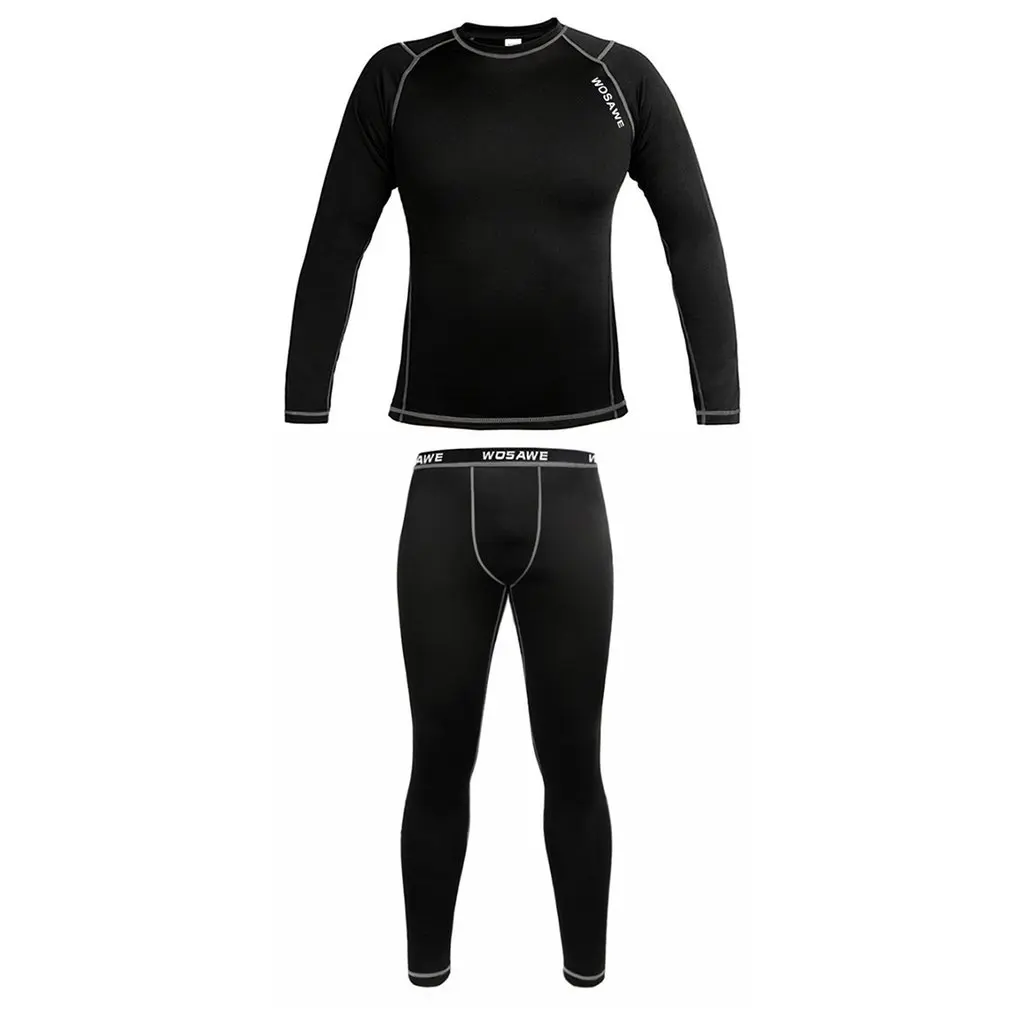 

Winter Outdoor Sports Bicycle Riding Cycling Clothing Suit Warm Thermal Long Sleeve Fleece Base Layer Jersey Pant Set