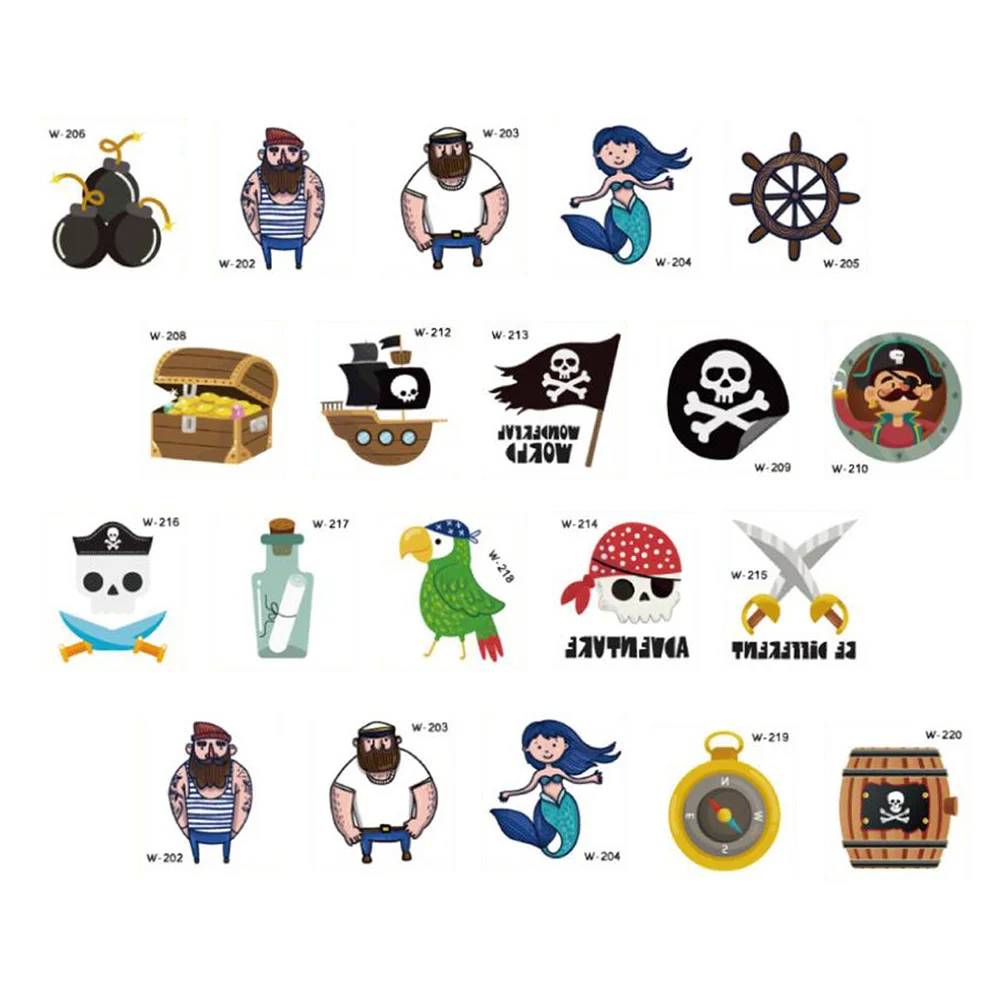 

40 шт., водостойкие временные наклейки на руку (смешанный стиль)