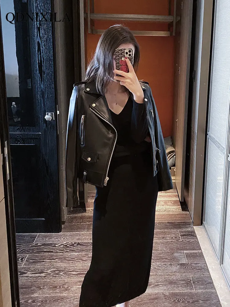 Women's Leather Jacket Imitation Sheepskin Coat for Women Korean Fashion Short Slim Coats Classic Style Women's Jackets