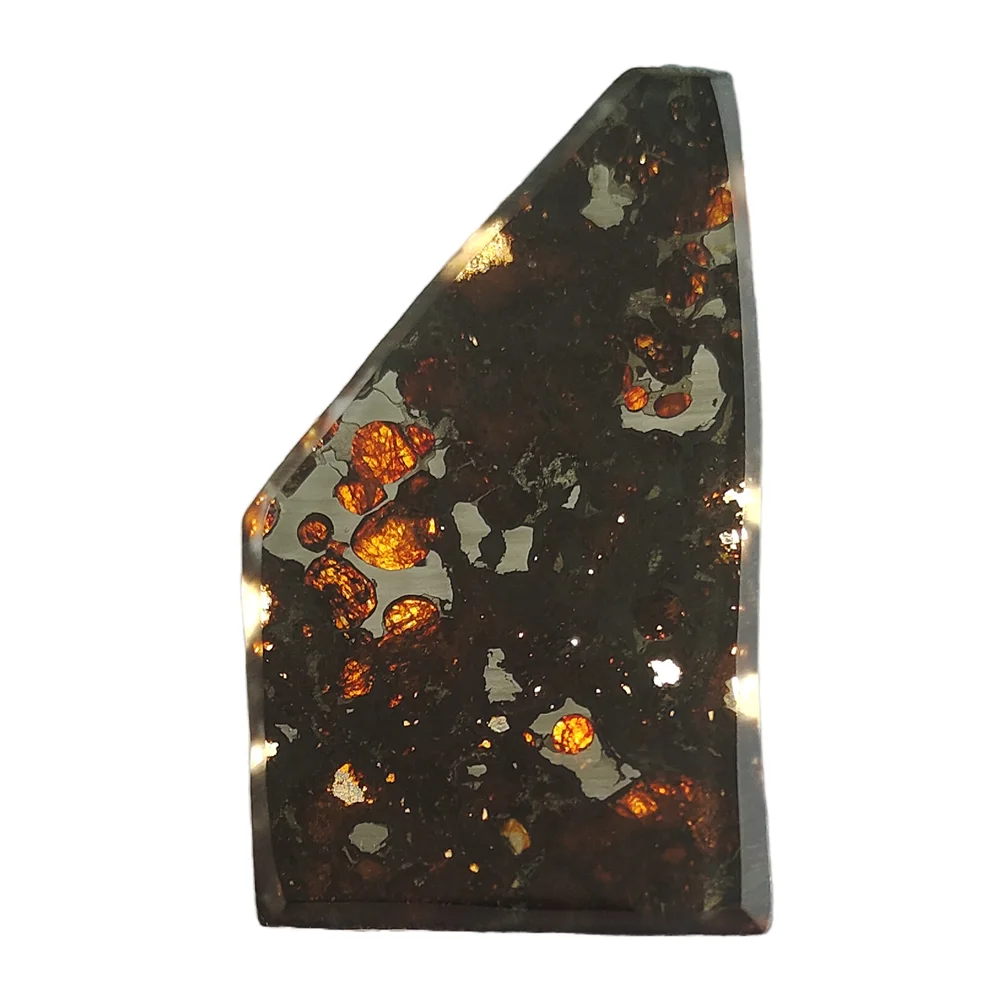 

22.2g SERICHO Pallasite Olive Meteorite Slices Natural Meteorite Material Olive Meteorite Specimens - From Kenya - QA316