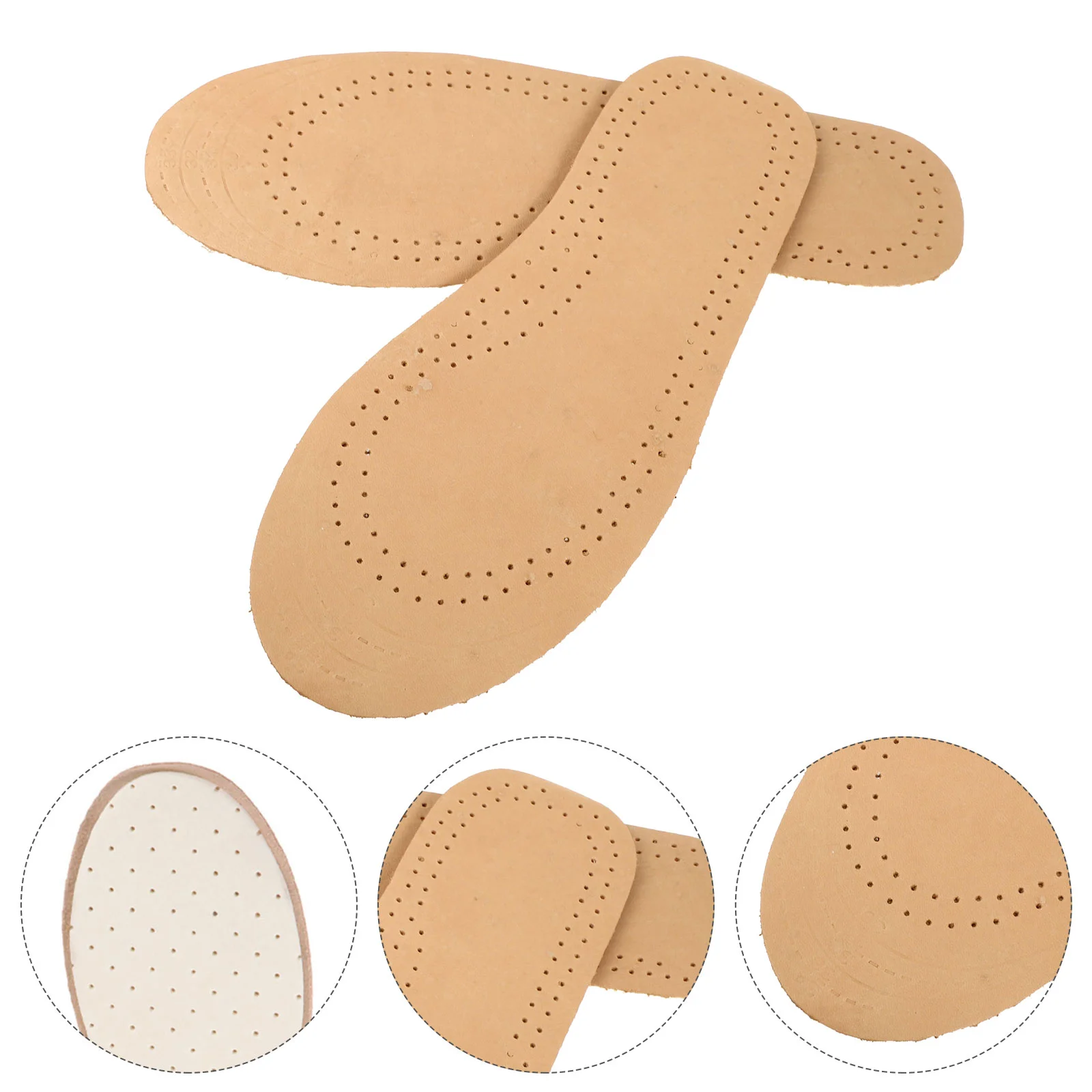 

1 Pair of Cowhide Insoles Latex Cowhide Soft Shock Absorption Insoles Foot Massaging Pads Shoe Cushions for Kids Children