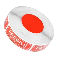 red fragile warning stickers label fragile for shipping moving boxes luggage glass suitcases transportation 1 roll