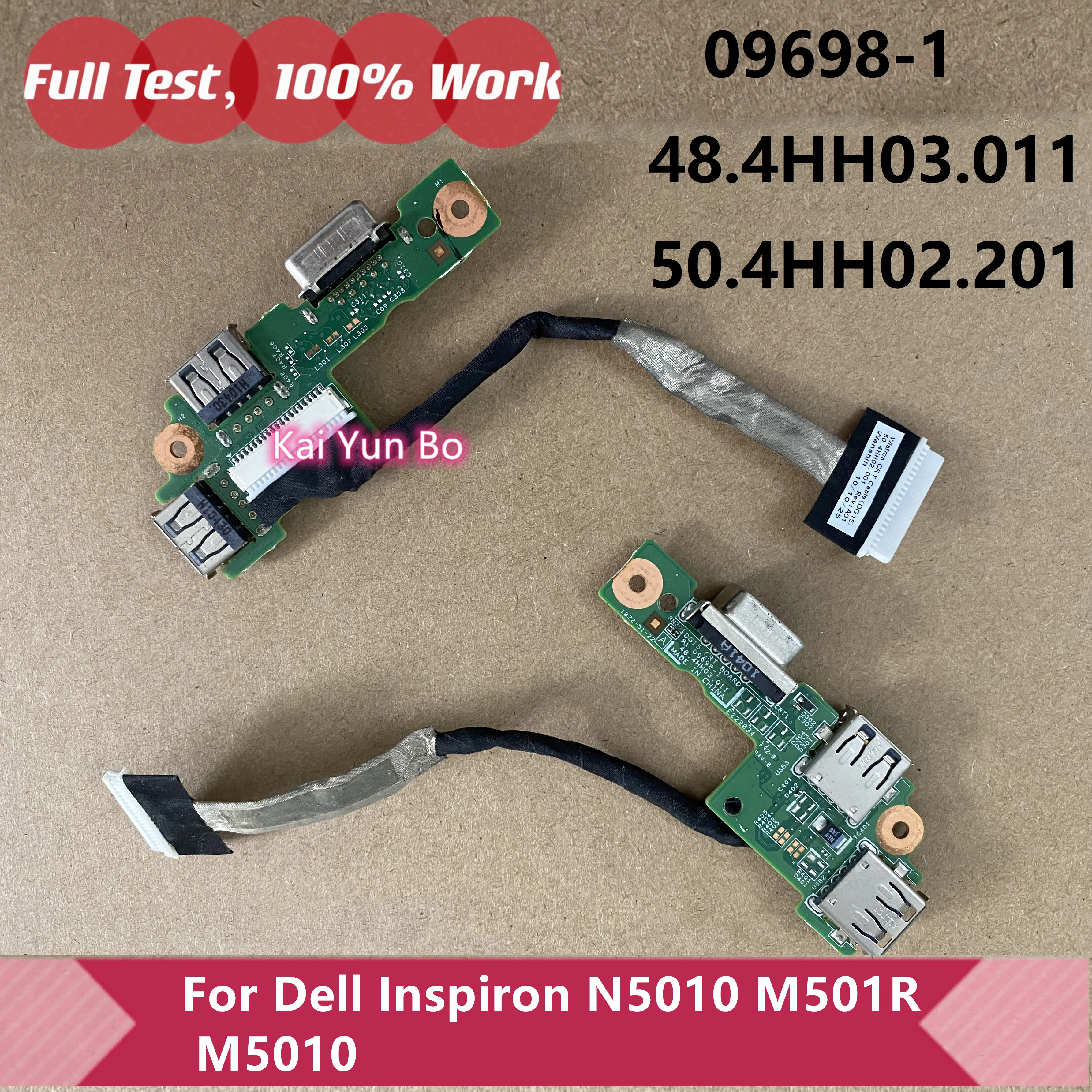 Подлинная плата и кабель USB VGA для ноутбука Dell Inspiron 15R M5010 N5010 09698-1 48.4HH03.011 50.4HH02.201 Подлинная плата и кабель USB VGA для ноутбука Dell Inspiron 15R M5010 N5010 09698-1 48.4HH03.011 50.4HH02.201