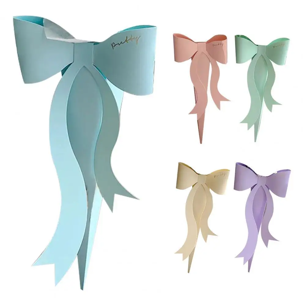 

Streamer 5 шт. Цветочная коробка с бантом дизайн изысканный внешний вид 5 цветов роза букет цветов уникальный картон для свадебного украшения