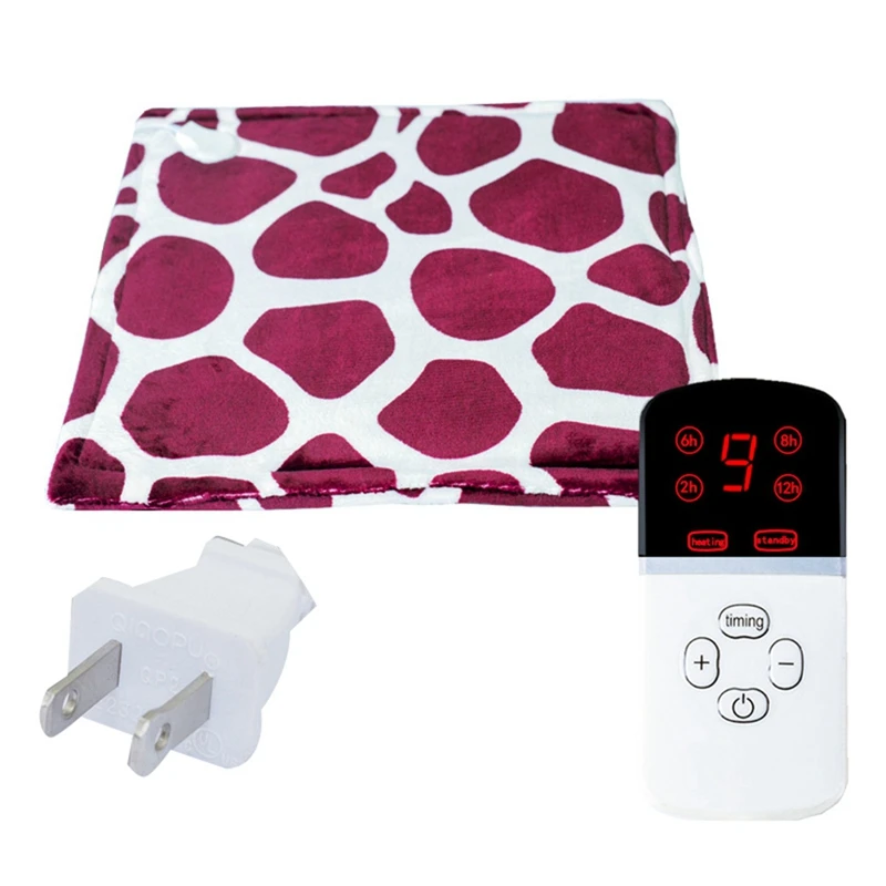 

Electric Blanket Thicker Heater 45X45CM Heated Blanket Thermostat Timing Electric Blanket US Plug